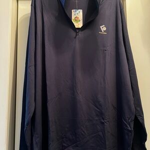 Mens XXL navy blue long sleeve zippered hoodie pullover fortune group